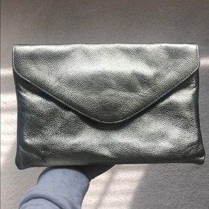 Gold Jcrew envelope clutch